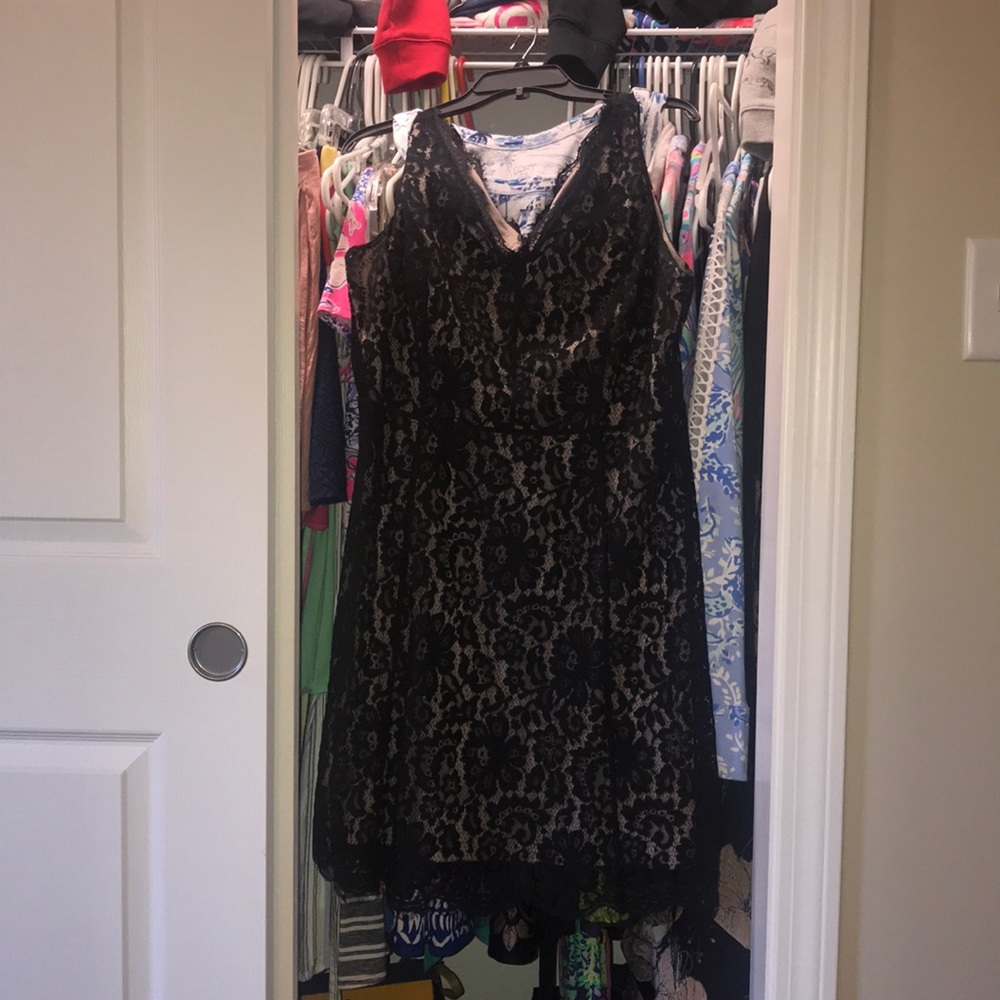 LOFT Black Lace Dress